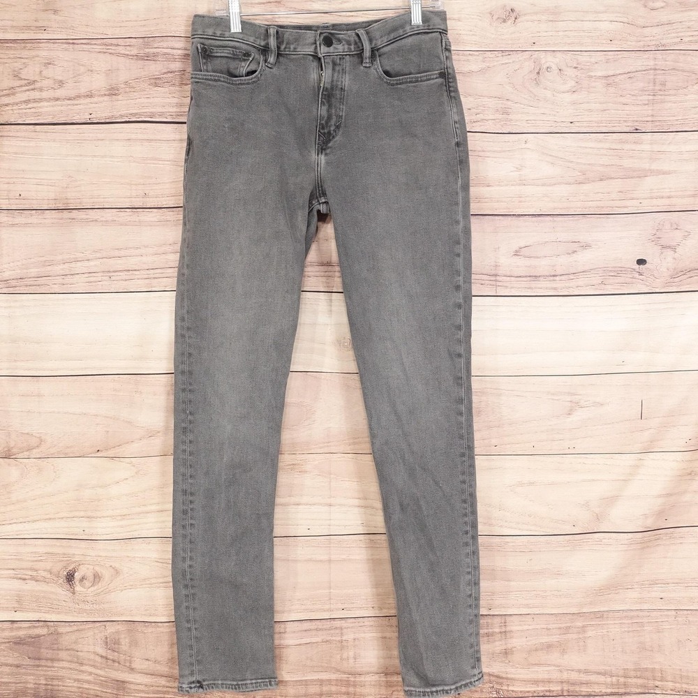 Banana Republic Jeans Mens 32x34 Gray Legacy Slim Fit Stretch Tapered Denim